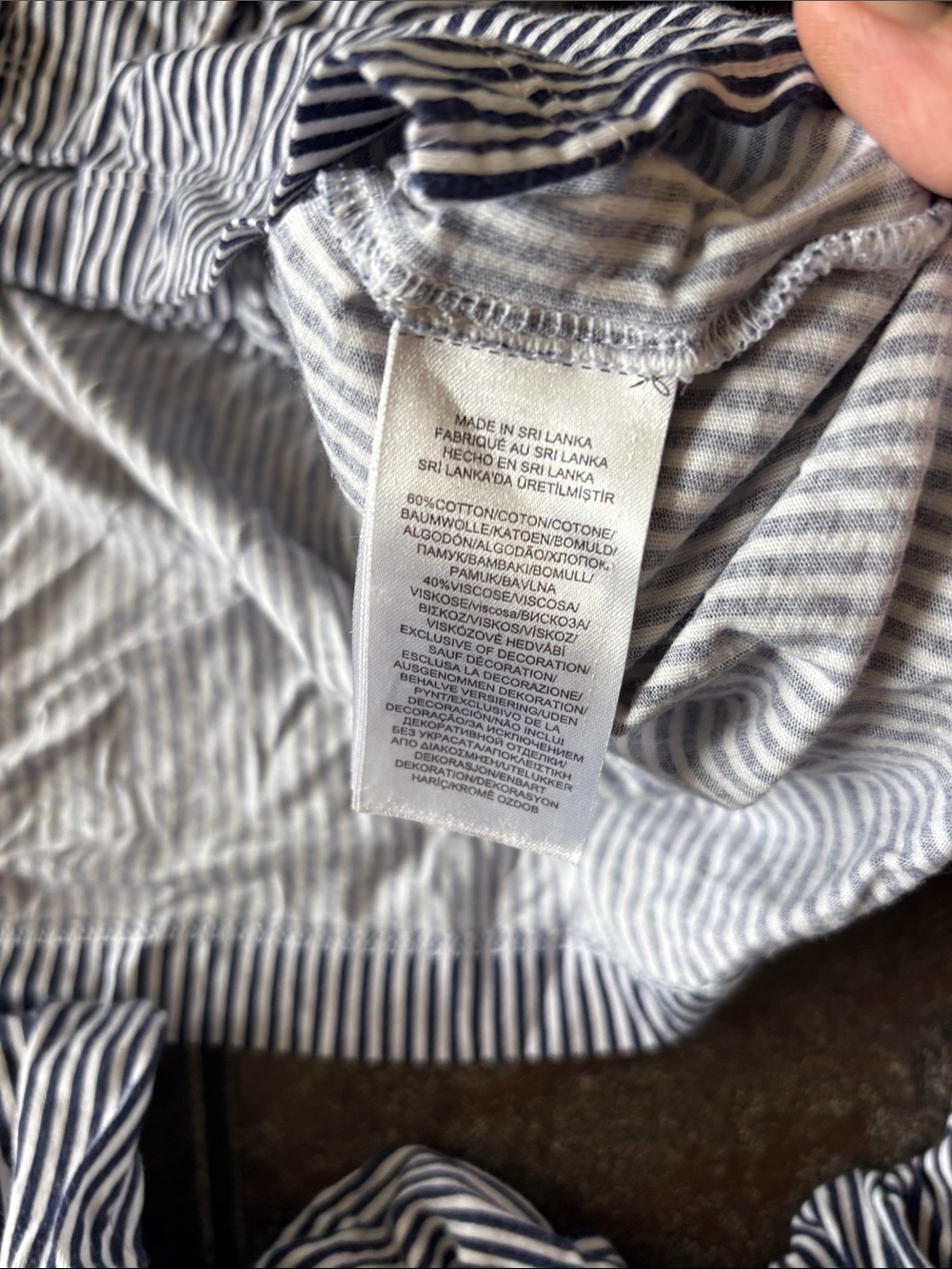 Ralph Lauren Navy & White Striped Button Shirt and Bottoms - Picture 6 of 6